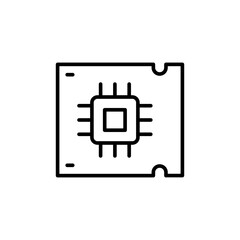 Poster - Electronic circuit outline icons, accounting minimalist vector illustration ,simple transparent graphic element .Isolated on white background