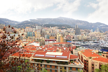 Wall Mural - Cityscape of La Condamine, Monaco-Ville, Monaco