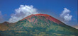 Detailed panoramic view of the historic Mount Vesuvius volcano, Campania, Southern Italy