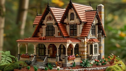 Detailed miniature house model evokes nostalgia with impeccable craftsmanship and design . Concept Miniature Models, Crafts, Nostalgia, Craftsman Design, Impeccable Detail