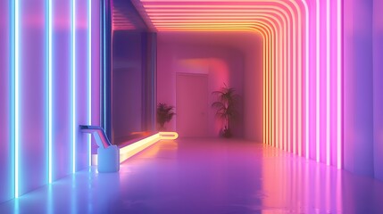 Poster - Neon Room Background