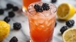 Summer Refreshment Vibrant Honey Blackberry Lemonade Bathing in Radiant Light