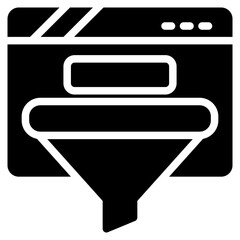 Sticker - Filter Data Solid Icon