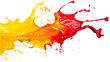 © Mad Craft - Red and yellow paint splash isolated on transparent background