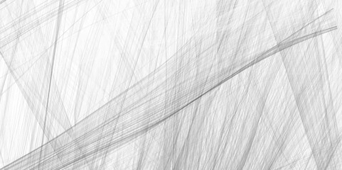 Poster - Abstract geometric white and gray color with grunge background. abstract line pattern simple seamless design. Wide neutral gray vector backdrop. wrinkled canvas cloth texture Technology background.