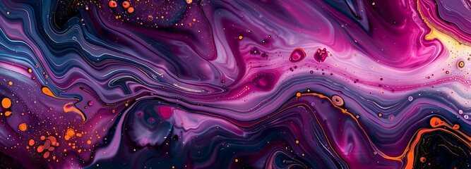 Poster - Magenta Colors Liquid Paints