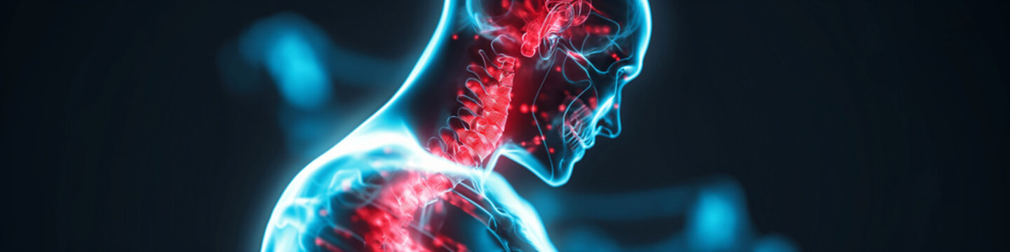 3D-gerenderte Röntgenaufnahme eines Körperschmerzes - 3d rendered x-ray of a body pain