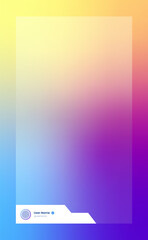 Poster - Vertical story template in gradient colors. Social media frame vector illustration.