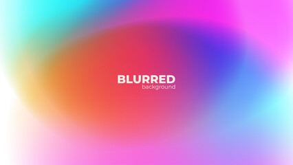 Poster - Abstract blurred background with bright color gradients for creative graphic design. Vector illustration.	