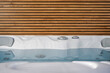 Hot Tub and the Wooden Lamellas Wall