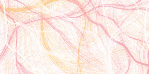 Poster - colorful pattern liquid swirl paint white Illustration background. Tangled thin curves undulating lines on a white canvas. Grunge texture with distress pink rough trace.,Vector. 