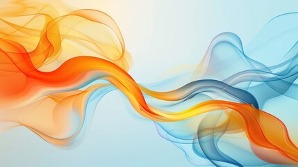 Sticker - Abstract colorful smoke background. Colorful wave lines flowing isolated on white background for design.