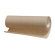 Beige paper towel roll on a white background.