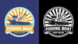 Fishing Boat Badge Logo Design Vintage
