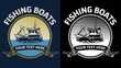 Fishing Boat Logo Design in Vintage Style