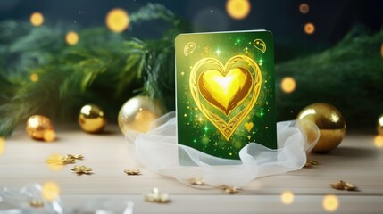 Poster - christmas decoration with candles