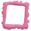 © roberta - Pink fabric with dots square frame - modern vector graphic resource - ideal for greeting cards, presentations, canva, photography, scrapbooking, cricut, sublimation, stickers, tags