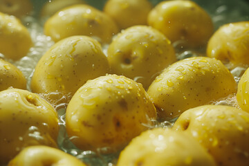 Wall Mural - Freshly washed ripe potatoes