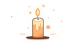 Hand drawn cartoon candle illustration material
