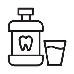 Wall Mural - Bottle Care Clean Line Icon