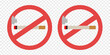 No smoking sign. Ban smoke. Pixel cagarette