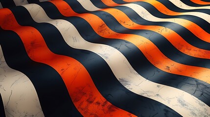 Wall Mural - a bold and artistic interpretation of chevron waves, where each zigzag cuts sharply across the surfa