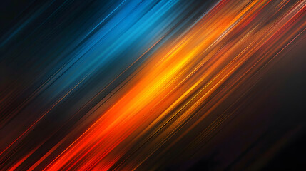 Poster - Black blue orange red abstract gradient Background. Generative AI.