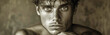 © smth.design - Intense Portrait of Young Man with Curly Hair and Expressive Eyes