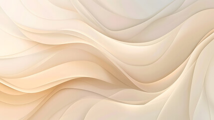 Wall Mural - light beige smooth gradient glowing color wave background. generative ai.