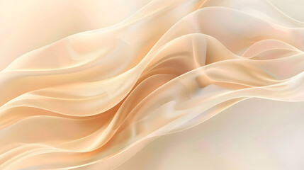 Wall Mural - light beige smooth gradient glowing color wave background. generative ai.