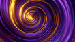 dynamic circular swirls of violet and golden yellow, ideal for an elegant abstract background