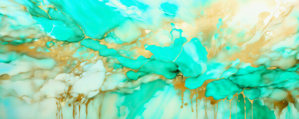 Fototapete - marble ink abstract art background - generative ai