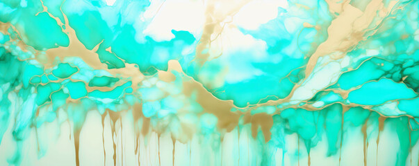 Fototapete - marble ink abstract art background - generative ai