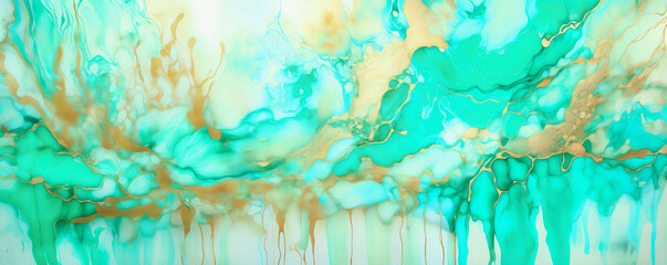 Fototapete - marble ink abstract art background - generative ai