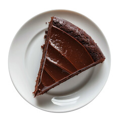 Poster - Delicious Slice of Chocolate Cake Isolated on a Transparent Background 