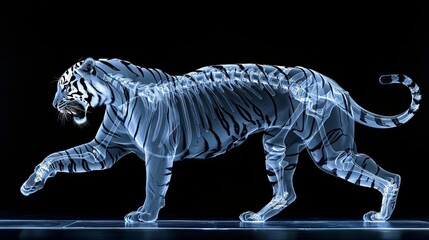 Wall Mural - Tiger in X-Ray