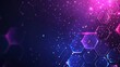 © Doni_Art - Abstract background with hexagon pattern in blue and purple neon colors