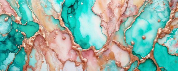 Fototapete - marble ink abstract art background - generative ai
