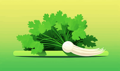 Wall Mural - Celery vector flat minimalistic asset isolated vector style illustration