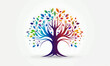 © Влада Яковенко - Tree of life with leaves, vector illustration of a colorful tree with roots logo