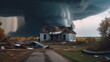 Major tornado destroyed house and car