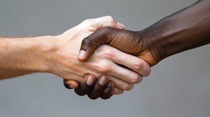 Aufkleber - A heartwarming image capturing the unity and diversity of human connection through a handshake