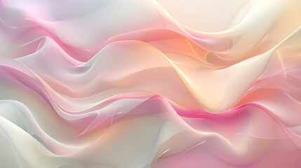 Poster - Pink beige gray smooth pastel colors grainy gradient abstract glowing color wave Background. Generative AI.