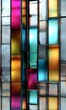 Colorful abstract stained glass window concept.