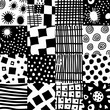 © twilight mist - Black & white craft e art doodle vector pattern flat simple design