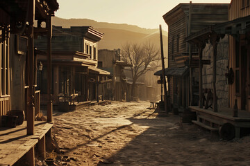 a city in the wild west, the aesthetics of a western