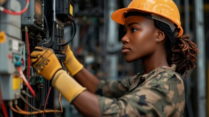 Sticker - Electrician Working on Circuit Breaker