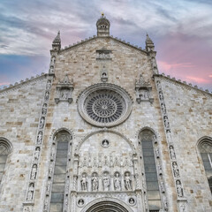 Como in Italy, the Santa Maria Assunta cathedral in the historic center
