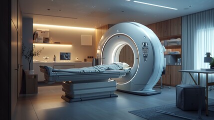 Poster - Diagnostic Imaging: Visuals of diagnostic procedures like MRIs, CT scans, X-rays, and ultrasounds. 