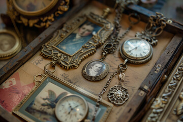 antique pocket watches and other jewelry